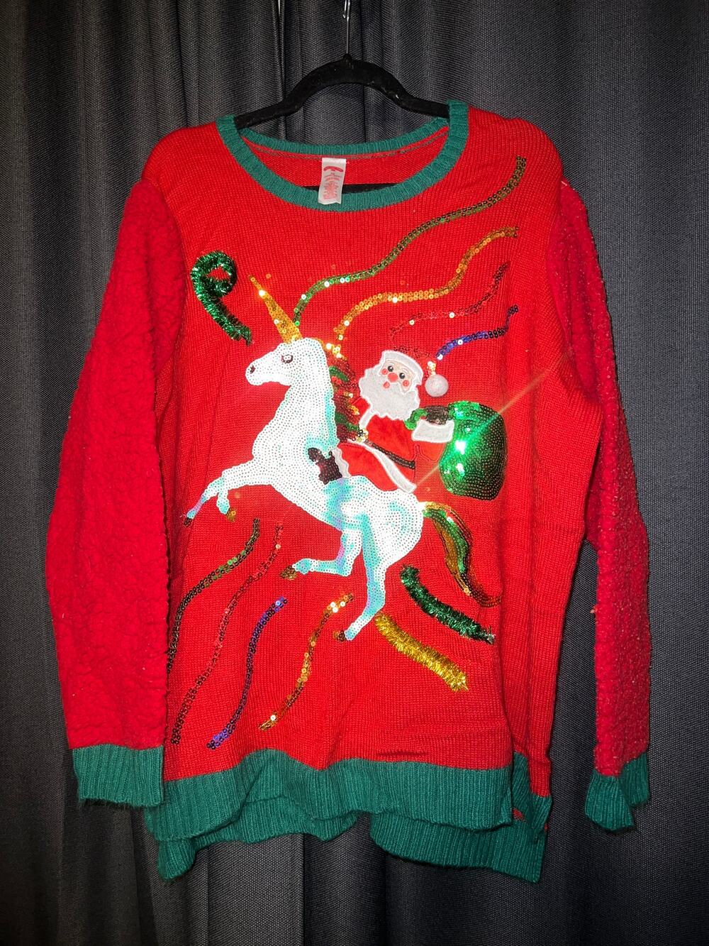 Ugly Christmas Sweater Xmas Size 2X Unicorn